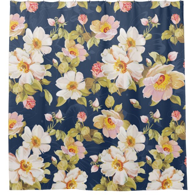 seamless pattern displaying bold flowers. Elegance (Front)