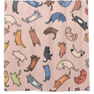 Seamless pattern doodle cats,illustration