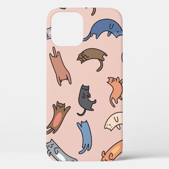 Seamless pattern doodle cats,illustration Case-Mate iPhone case (Back)