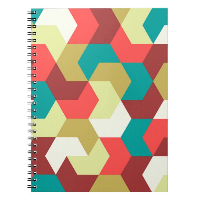 Seamless pattern. Endless background of geometric  Notebook (Front)