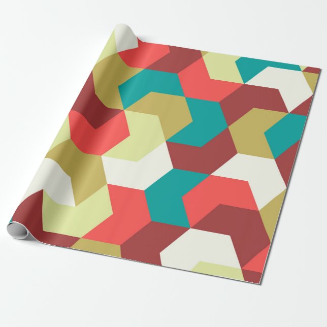 Seamless pattern. Endless background of geometric  Wrapping Paper (Unrolled)