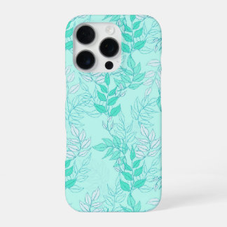 Seamless pattern featuring interconnected leafy br iPhone 16 pro case