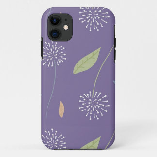 Seamless pattern, floral background, purple backgr iPhone 11 case