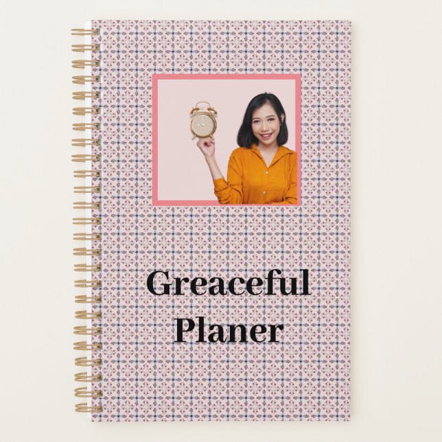 Seamless Pattern Flower custom Planner (Front)