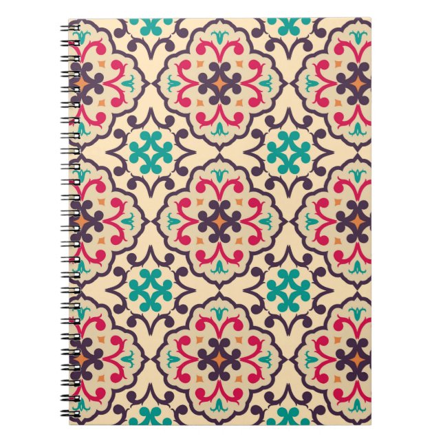 Seamless pattern from RETRO. Notebook (Front)