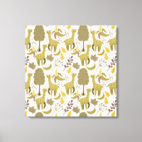 Seamless pattern Giraffe yellow white background