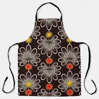 Seamless pattern graphic ornament. Floral stylish Apron