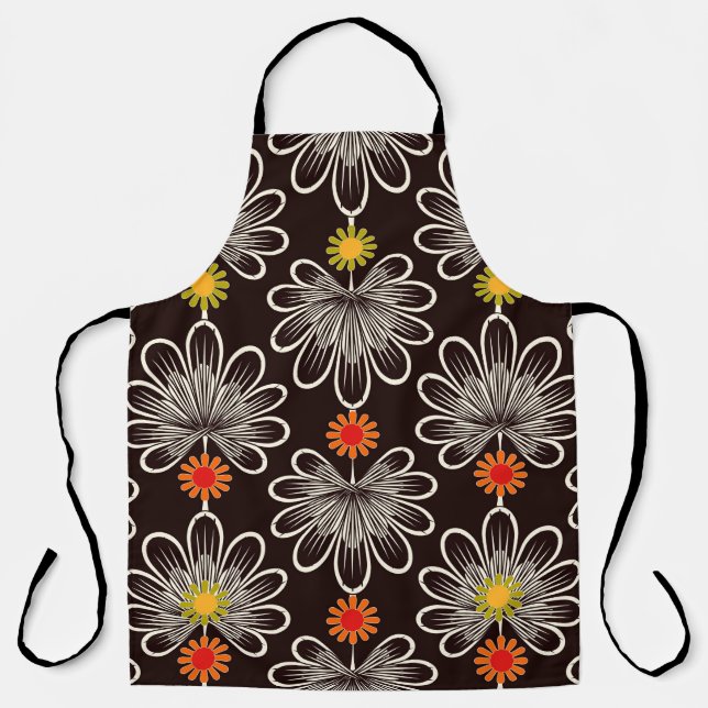 Seamless pattern graphic ornament. Floral stylish  Apron (Front)