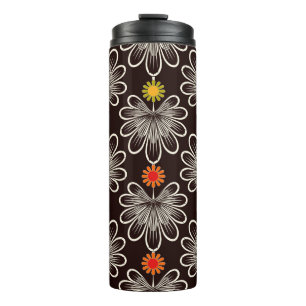 Seamless pattern graphic ornament. Floral stylish Thermal Tumbler