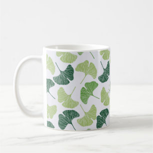 Seamless pattern Green ginkgo biloba  Coffee Mug