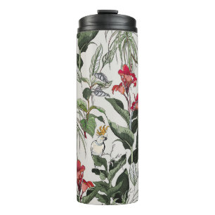 Seamless Pattern Hand Drawn Botanical Illustration Thermal Tumbler