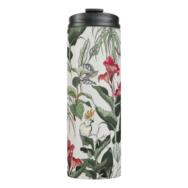 Seamless Pattern Hand Drawn Botanical Illustration Thermal Tumbler (Front)