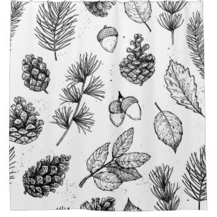 Seamless pattern. Hand drawn vintage illustrations