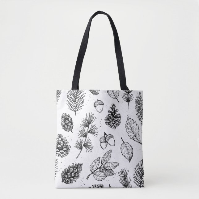 Seamless pattern. Hand drawn vintage illustrations Tote Bag (Front)