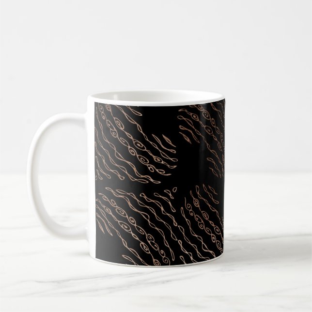 Seamless pattern heart pictured ornament valentine coffee mug (Left)