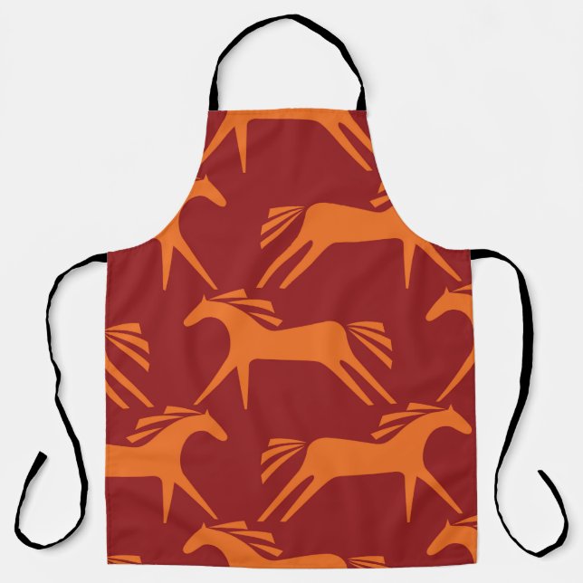 Seamless pattern horses apron (Front)