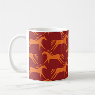Seamless pattern horses coffee mug
