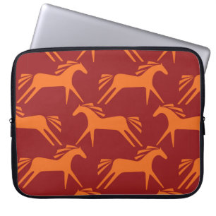 Seamless pattern horses laptop sleeve