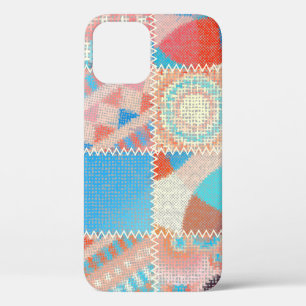 Seamless pattern. Imitation of a patchwork pattern iPhone 12 Case