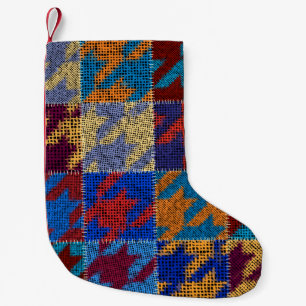 Seamless pattern. Imitation of a patchwork pattern Small Christmas Stocking