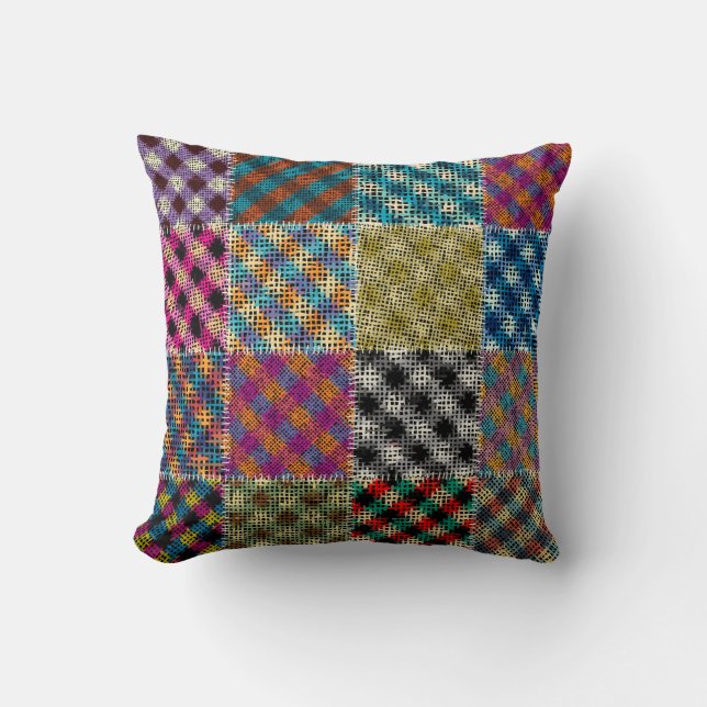 Seamless pattern. Imitation of a patchwork pattern Throw Pillow (Front)