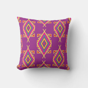 Seamless pattern in boho style. Ethnic ornament. T Throw Pillow
