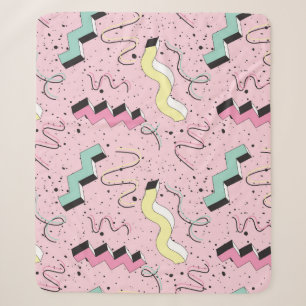Seamless pattern in bright abstract retro style sherpa blanket
