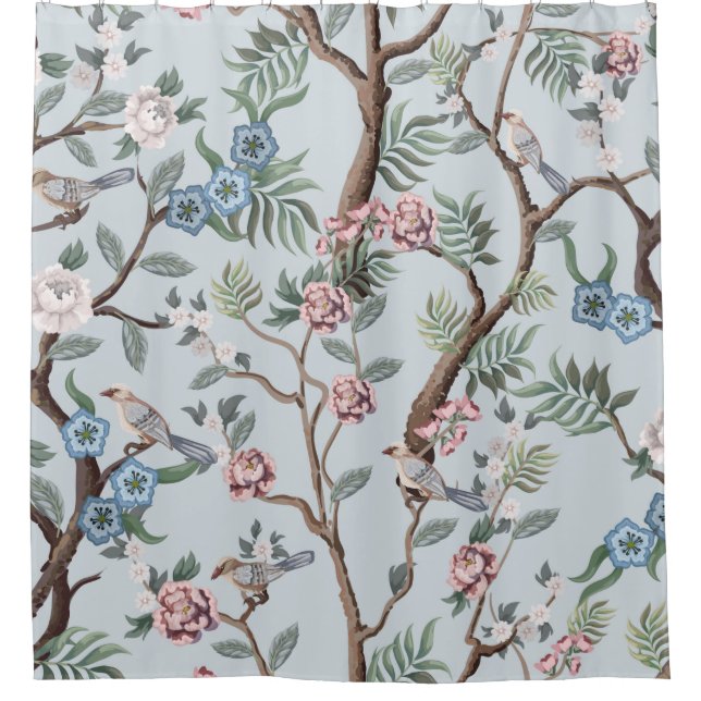 Seamless pattern in chinoiserie style with peonies (Front)