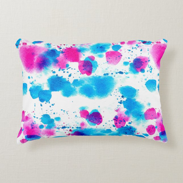 Seamless pattern in grunge style with stains water accent pillow (Front)