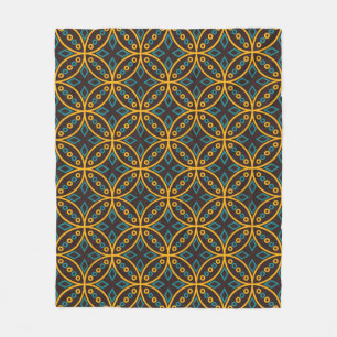 Seamless pattern in Indonesian batik style on the  Fleece Blanket