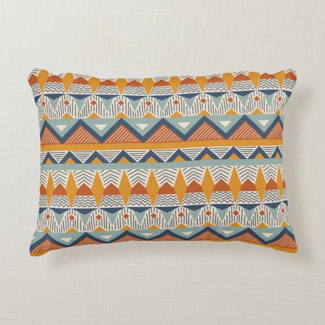 Seamless pattern in navajo style accent pillow (Front)