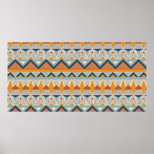 Seamless pattern in navajo style poster