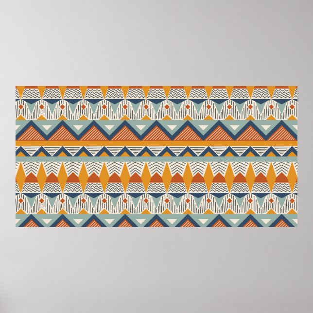 Seamless pattern in navajo style poster (Front)
