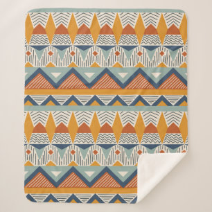 Seamless pattern in navajo style sherpa blanket