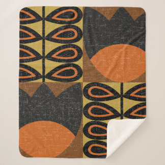 seamless pattern in scandinavian design style. Ret Sherpa Blanket