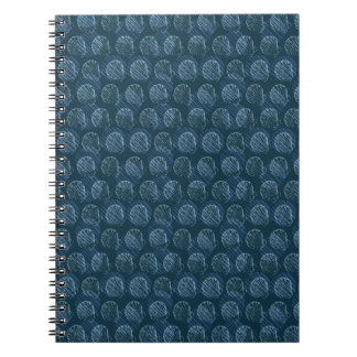 Seamless pattern in trendy colours with seashells notebook