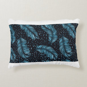 Seamless pattern, infinite texture. dark feather b accent pillow