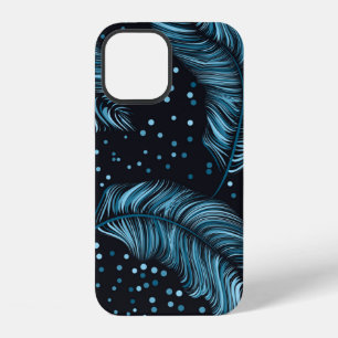 Seamless pattern, infinite texture. dark feather b iPhone 12 case
