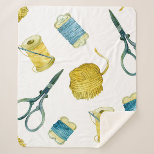 Seamless pattern knitting sherpa blanket