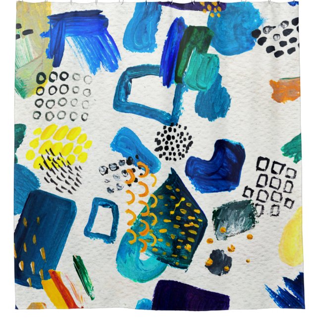 Seamless pattern made by hand drawn paint strokes. (Front)