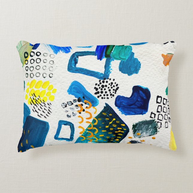 Seamless pattern made by hand drawn paint strokes. accent pillow (Front)