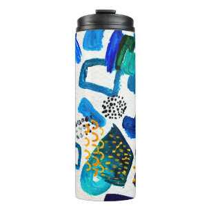 Seamless pattern made by hand drawn paint strokes. thermal tumbler