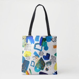 Seamless pattern made by hand drawn paint strokes. tote bag