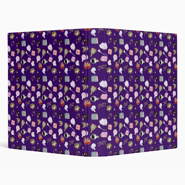 Seamless pattern magic elements and creatures   binder (Background)