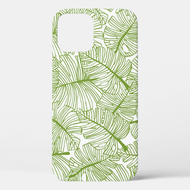 Seamless pattern Monstera leaves background. Flora Case-Mate iPhone Case (Back)