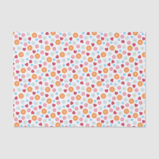 Seamless pattern of bright buttons for sewing tissue paper