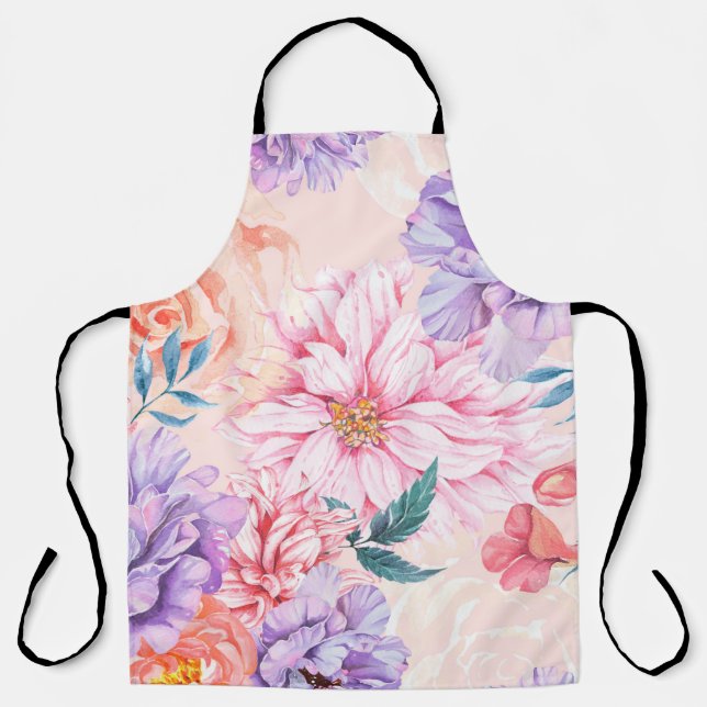Seamless pattern of chrysanthemum, rose, peony and apron (Front)