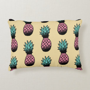 Seamless pattern of cute hand drawn pineapple accent pillow