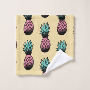 Seamless pattern of cute hand drawn pineapple wash cloth