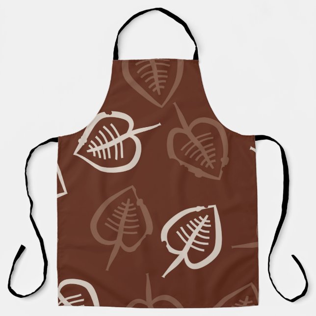 Seamless pattern of floral motif with leaves. Stri Apron (Front)